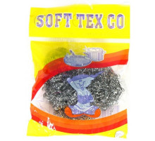 Губка для посуды металлическая на блистере SOFT TEX 12