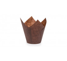 Форма для выпечки Тюльпан коричневый d-50 h-75 (уп200шт) Форма для выпечки Тюльпан коричневый d-50 h-75 (уп200шт)