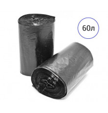 Мешок для мусора ПНД 60л 15шт 15мкм Чистодом черные