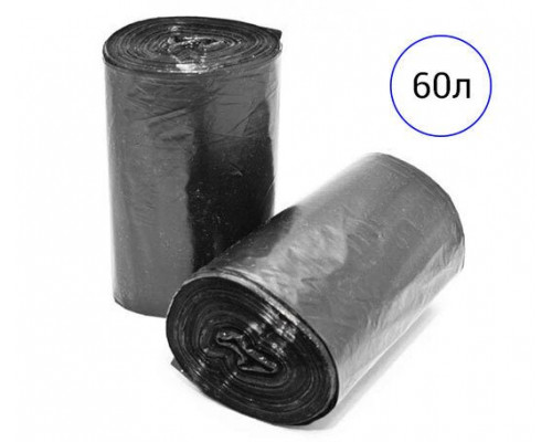 Мешок для мусора ПНД 60л 15шт 15мкм Чистодом черные купить в Магнитогорске в Упакофф