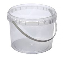 Ведро пищевое 0,55л с крышкой и замком прозр (уп 150) Ведро пищевое 0,55л с крышкой и замком прозр (уп 150)