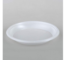 Тарелка пластиковая 167мм глубокая 250мл белая 100/1600