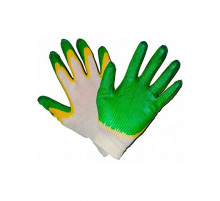 Перчатки х/б с двойным латексным обливом