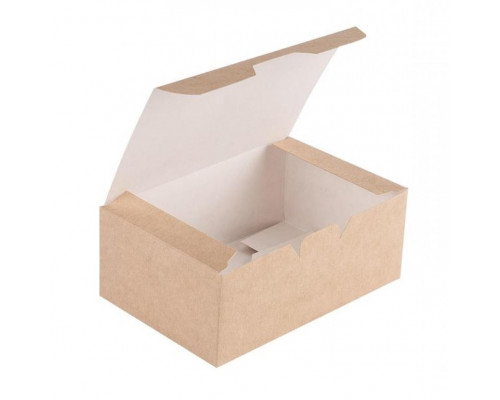 Коробка ECO FAST FOOD BOX L 150*91*70мм (уп25/кор500) крафт купить в Магнитогорске в Упакофф