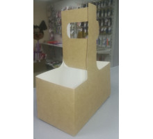 Держатель для 2-х стаканов 80*180*70мм крафт ECO CUPHOLDER