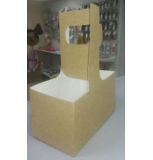 Держатель для 2-х стаканов 80*180*70мм крафт ECO CUPHOLDER