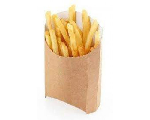 Упаковка для картофеля ФРИ Eco Fry L 50*126*135 (уп50/в кор 20 уп) крафт купить в Магнитогорске в Упакофф