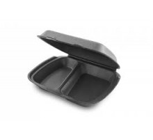 Ланч-бокс ЛСП 24206-2 247*208*63 2 секц черный облегченный 2 замка СибПол (уп130)