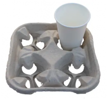 Держатель для 4-х стаканов серый (уп 130)