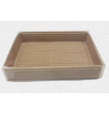 Коробка для конфет Ukonf25 с прозрачной крышкой (2 части) 140х105х25мм