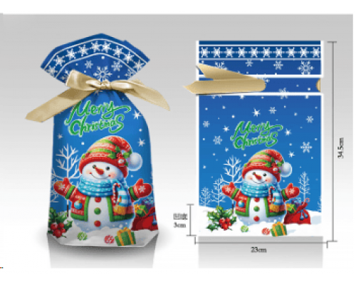 Мешочек НГ 23*34см Новый год рисунок в ассортименте
