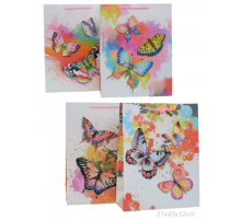 Пакет бумажный с ручками 31*40*12 микс рисунок в ассортименте