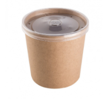 Контейнер ECO SOUP КРАФТ 16CЕ 445мл прозрачн крышка (уп25/кор250)