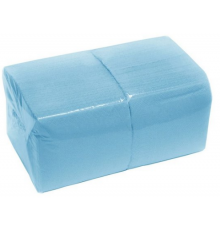 Салфетки бумажные 24*24см 400шт голубые