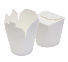 Контейнер под лапшу 500мл бумага белый (уп50) China-Pack