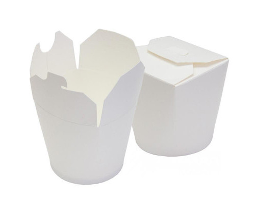 Контейнер под лапшу 500мл бумага белый (уп50) China-Pack