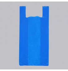 Майка ПНД 44+20*65 20мкм НУЛЕВКА синий 50шт (уп 1000)