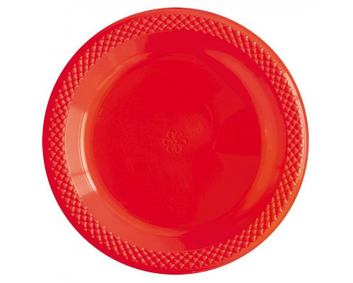 Тарелка пластиковая 150мм Делюкс красные (уп10шт) SEMPERTEX S.A. купить в Магнитогорске в Упакофф