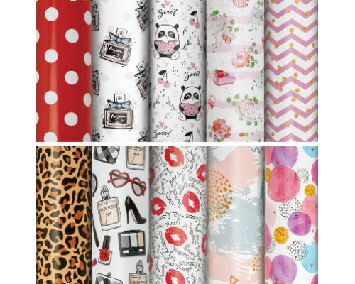 Бумага упаковочная 70*100см Золотая сказка FOR WOMEN ассорти