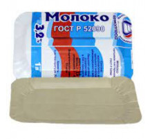 Тарелка картонная 130*200мм ламин МОЛОКО (уп100шт)