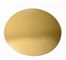 Подложка для торта 0,8 золото d260мм