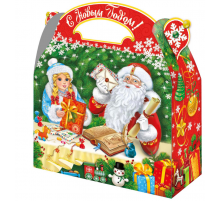 Коробка НГ ПИСЬМА-ПОДАРКИ 220*90*200 1500гр