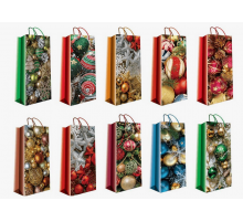 Пакет подарочный под бутылку 120*360*90 НОВЫЙ ГОД в ассортименте