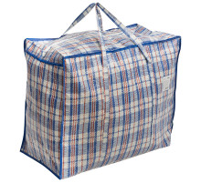 Сумка баул ПП 60*50+30 с молнией клетка 90 литров Сумка баул ПП 60*50+30 с молнией клетка 90 литров