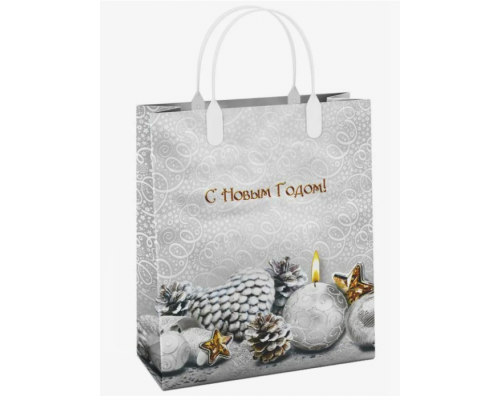 Пакет с пластиковой ручкой 23*27*10 150мкм НОВЫЙ ГОД мягкий пластик в ассортименте Пакет с пластиковой ручкой 23*27*10 150мкм НОВЫЙ ГОД мягкий пластик в ассортименте