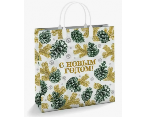 Пакет с пластиковой ручкой 30*30*10 150мкм НОВЫЙ ГОД мягкий пластик в ассортименте Пакет с пластиковой ручкой 30*30*10 150мкм НОВЫЙ ГОД мягкий пластик в ассортименте