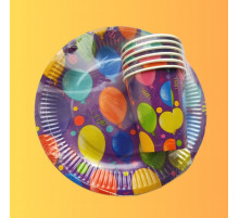 Набор посуды "Шары фиолетовые" (стакан 250мл 6шт+тарелка 230мм 6шт)