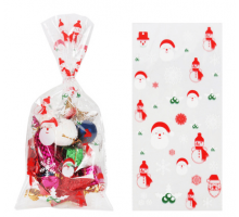 Пакет БОПП НГ 13*27см Новый год набор в упак 50шт рисунок в ассортименте
