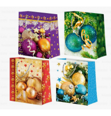 Пакет подарочный бумажный 22,5*23*10 НОВЫЙ ГОД НГ рисунок в ассортименте