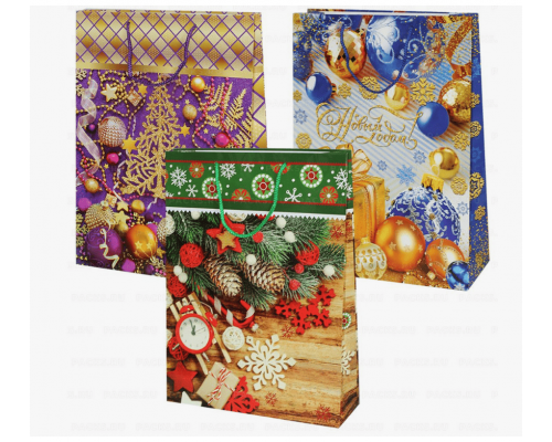 Пакет подарочный бумажный 47*33*10 НОВЫЙ ГОД НГ рисунок в ассортименте Пакет подарочный бумажный 47*33*10 НОВЫЙ ГОД НГ рисунок в ассортименте