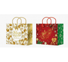 Пакет подарочный бумажный 38*53,5*13 НОВЫЙ ГОД НГ горизонтальный рисунок в ассортименте