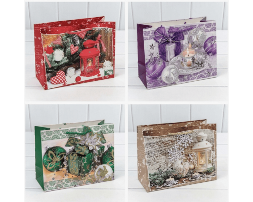 Пакет подарочный бумажный 33*47*9 НОВЫЙ ГОД НГ горизонтальный рисунок в ассортименте Пакет подарочный бумажный 33*47*9 НОВЫЙ ГОД НГ горизонтальный рисунок в ассортименте