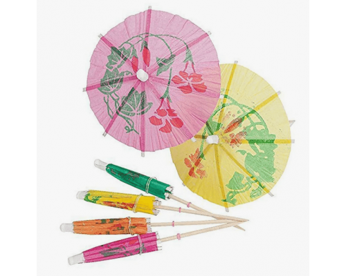 Пика для канапе 10см Зонтик дерево 8шт в упак в ассортименте Пика для канапе 10см Зонтик дерево 8шт в упак в ассортименте