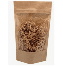 Пакет дой-пак 225*140 бумажный крафт окно 140мм с застежкой зип лок (уп50)