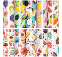 Бумага упаковочная 70*100см Золотая сказка Sweet Life ассорти