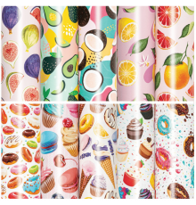 Бумага упаковочная 70*100см Золотая сказка Sweet Life ассорти