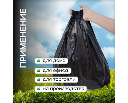 Мешок для мусора ПНД 30л 30шт с ручками Дружок