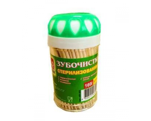 Зубочистки 160шт в баночке (уп4 /240)