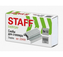 Скобы для степлера №10,1000шт, до 20 листов STAFF