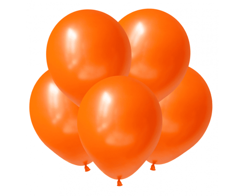 Шар латексный МЕТАЛЛ 12"/30см Оранжевый (уп 50шт) ВЕСЕЛЫЙ ПРАЗДНИК