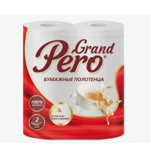 Полотенце бумажное Перо 2-х слойные (уп 2шт) (12уп)